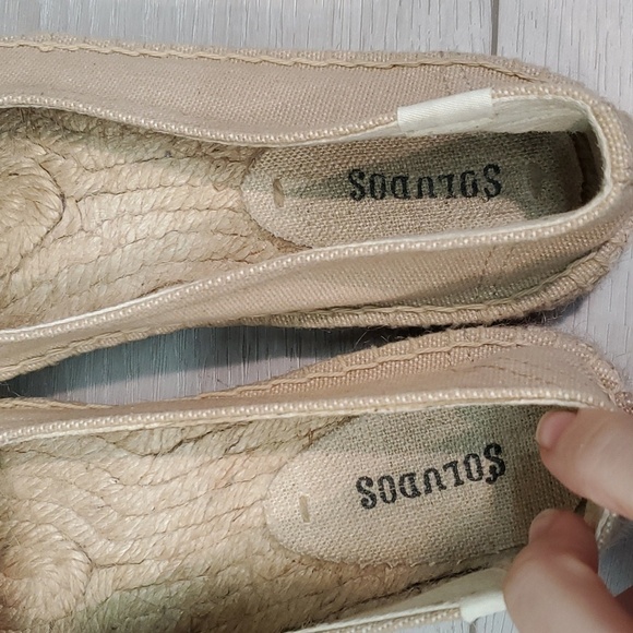 Anthropologie Soludos Womens Canvas Espadrille Loafer Slip on shoes sz 8.5 - Picture 5 of 12